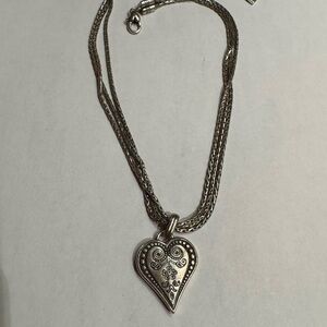 Brighton Silver Heart Pendant Necklace